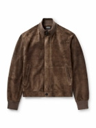 Zegna - Suede Blouson Jacket - Brown