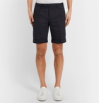 Incotex - Slim-Fit Linen and Cotton-Blend Shorts - Men - Navy