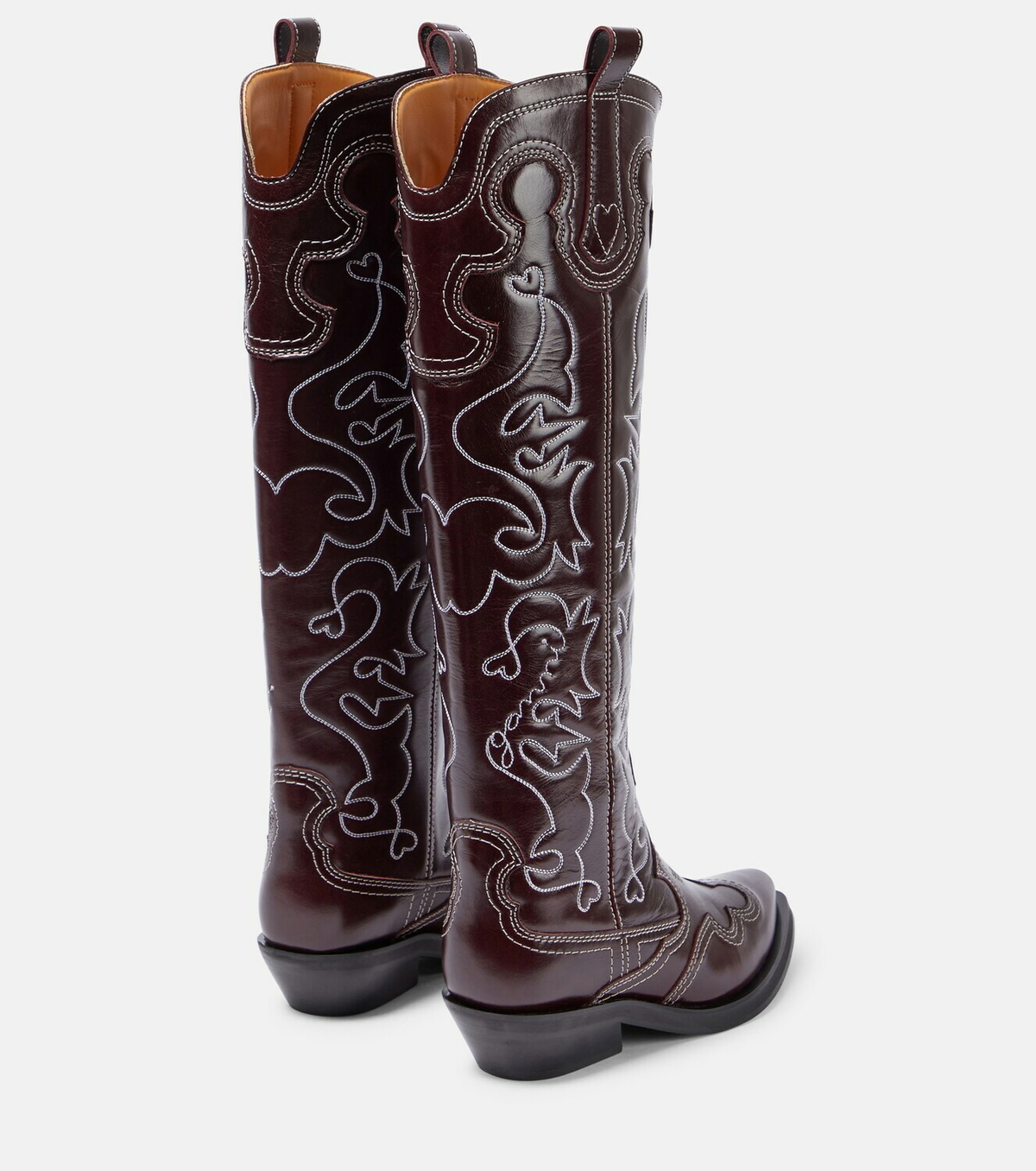 【関税＆送料込み】Ganni Western Embroidered Boots ganni-black-embroidered-low-