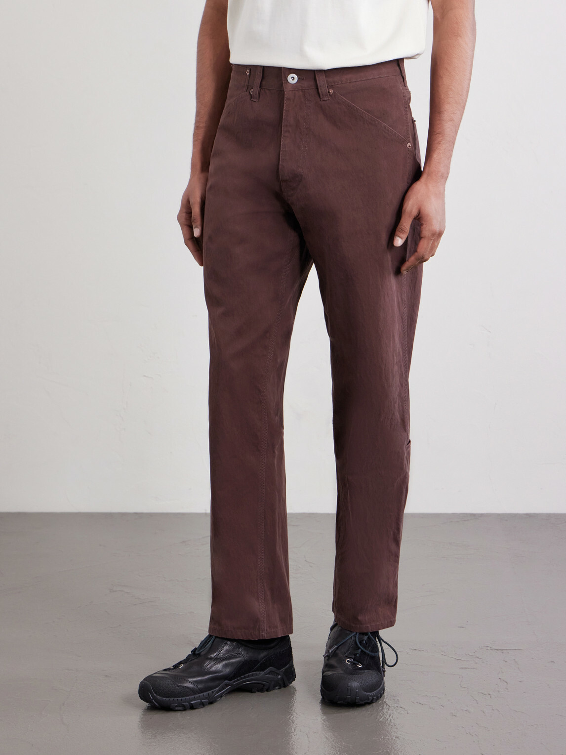 FrizmWORKS - Straight-Leg Cotton-Blend Trousers - Brown