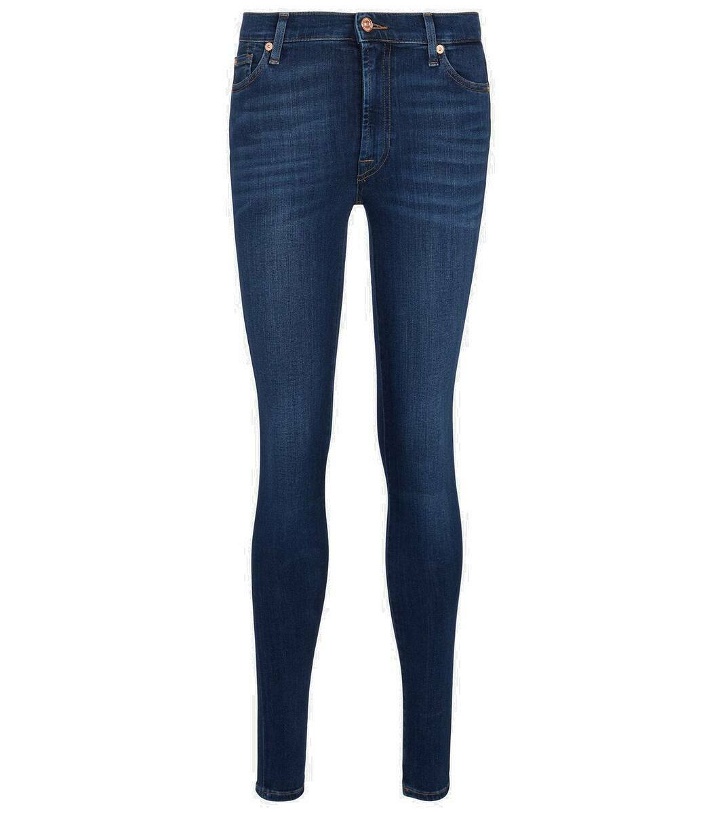 Photo: 7 For All Mankind Slim Illusion Luxe high-rise skinny jeans