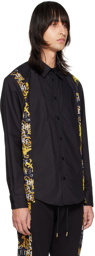 Versace Jeans Couture Black Paneled Shirt