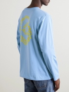 OSTRYA - Throwing Fits Logo-Print Organic Cotton-Blend Recycled-Jersey T-Shirt - Blue