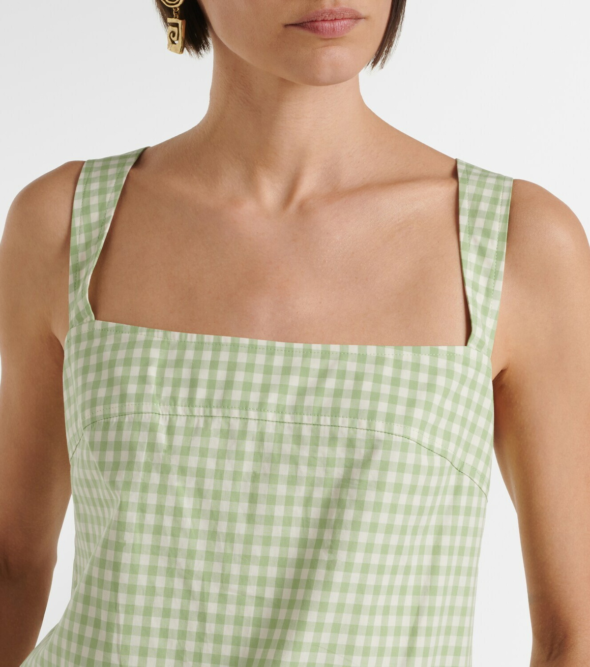 Simkhai Sloan gingham cotton-blend minidress