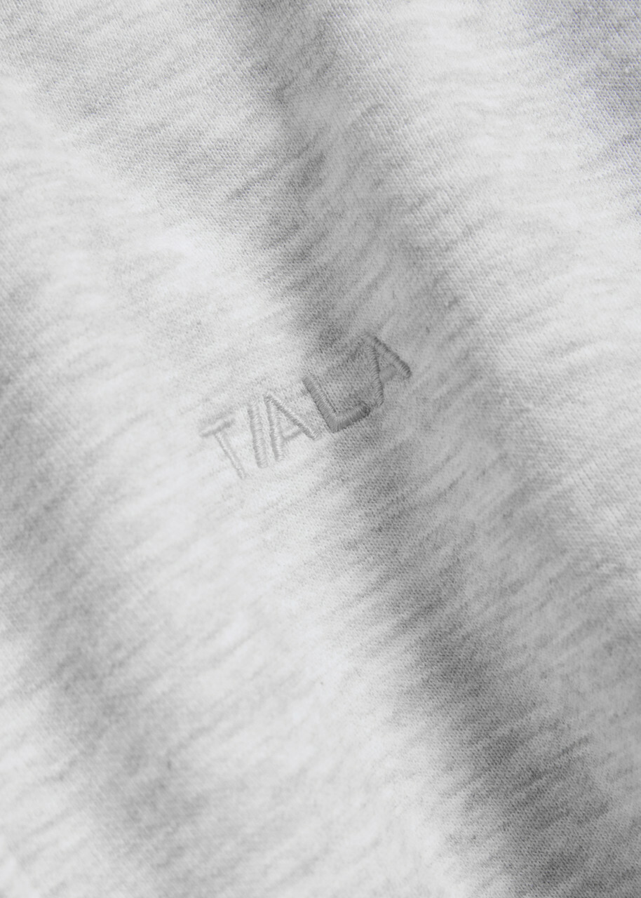 Tala Cocoon Hooded Jersey Sweatshirt Grey