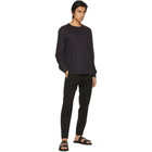 Ermenegildo Zegna Black Cotton Silk Lounge Pants