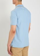 PS Paul Smith Striped-trim Cotton-blend Shirt Blue