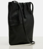 The Row Bourse leather phone pouch
