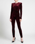Alexandre Vauthier Womens Jumpsuit Burgundy