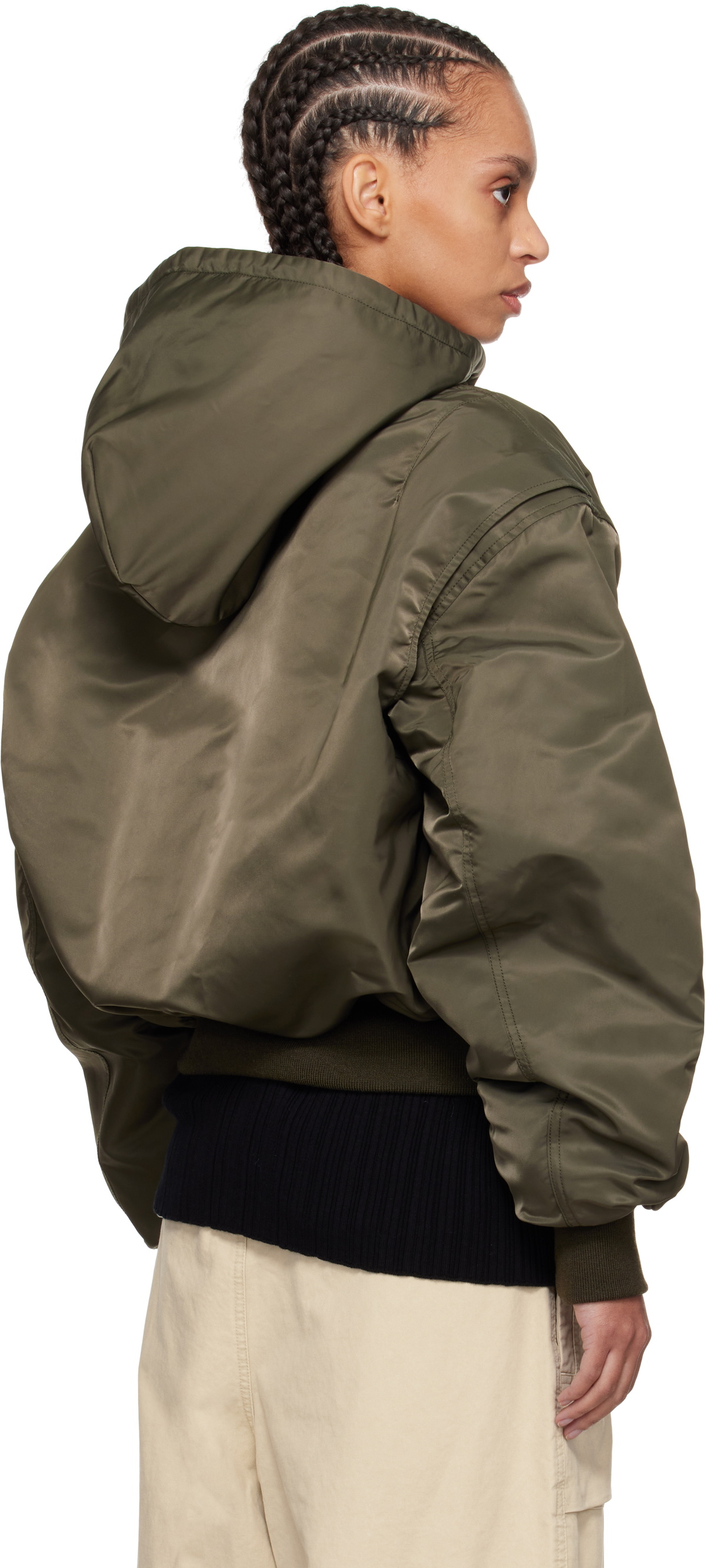 Entire Studios Khaki Broad Bomber Jacket Entire Studios