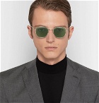 The Row - Oliver Peoples Board Meeting 2 Square-Frame Silver-Tone Titanium Sunglasses - Silver