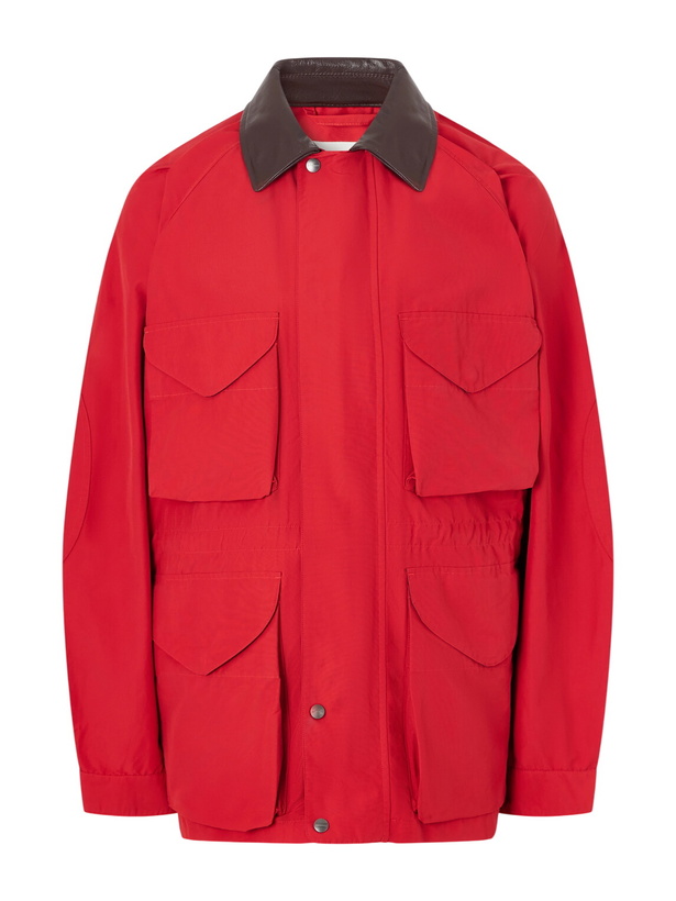 Photo: Aimé Leon Dore - Leather-Trimmed Cotton-Blend Jacket - Red