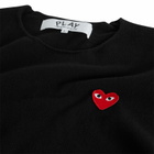 Comme des Garçons Play U Sweater Red Emblem Knit in Black