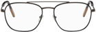 ZEGNA Gunmetal Top Bar Glasses