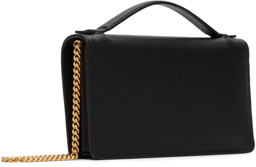 ショルダーバッグ・ポシェット Valentino Garavani Black Leather Vlogo SignatureShoulder Bag Valentino Garavani Black Leather Vlogo Shoulder Bag