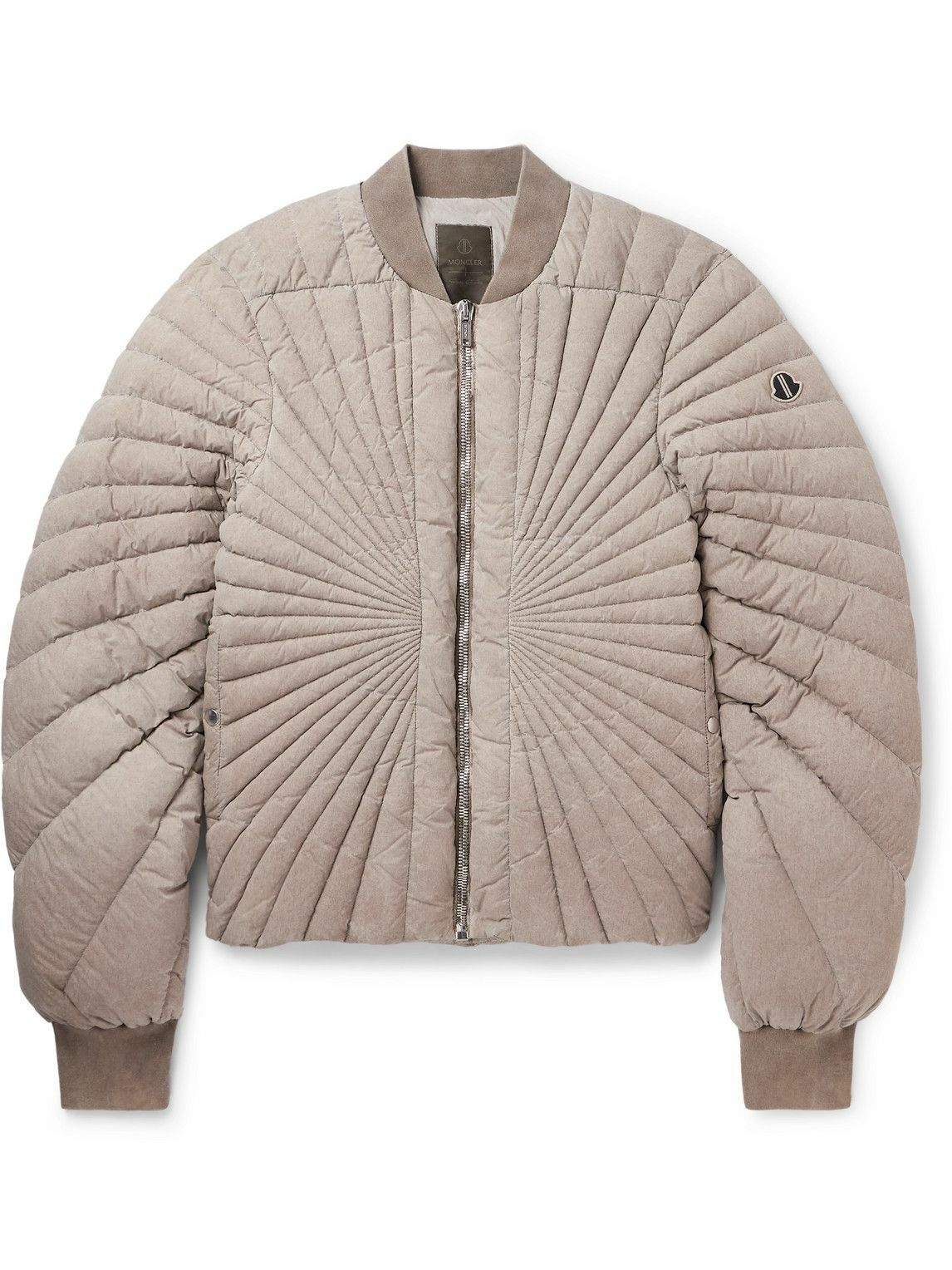 Photo: Rick Owens - Moncler Radiance Quilted Shell Down Jacket - Green