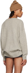 K.NGSLEY Gray Oversized Cardigan