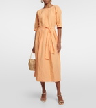 Vince - Belted linen and cotton dress
