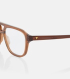 Bottega Veneta Triangle Stud aviator glasses