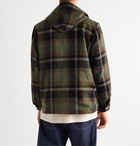 Beams Plus - CPO Reversible Checked Cotton-Blend Twill and Flannel Hooded Jacket - Green