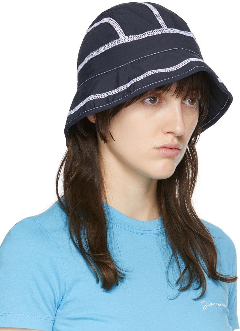 JACQUEMUS Navy 'Le Bob Frescu' Bucket Hat Jacquemus