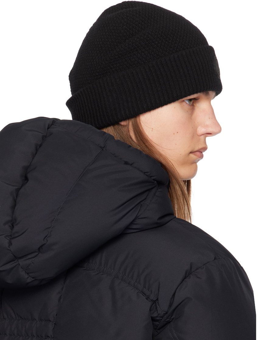 Moncler Black MB Wool Beanie
