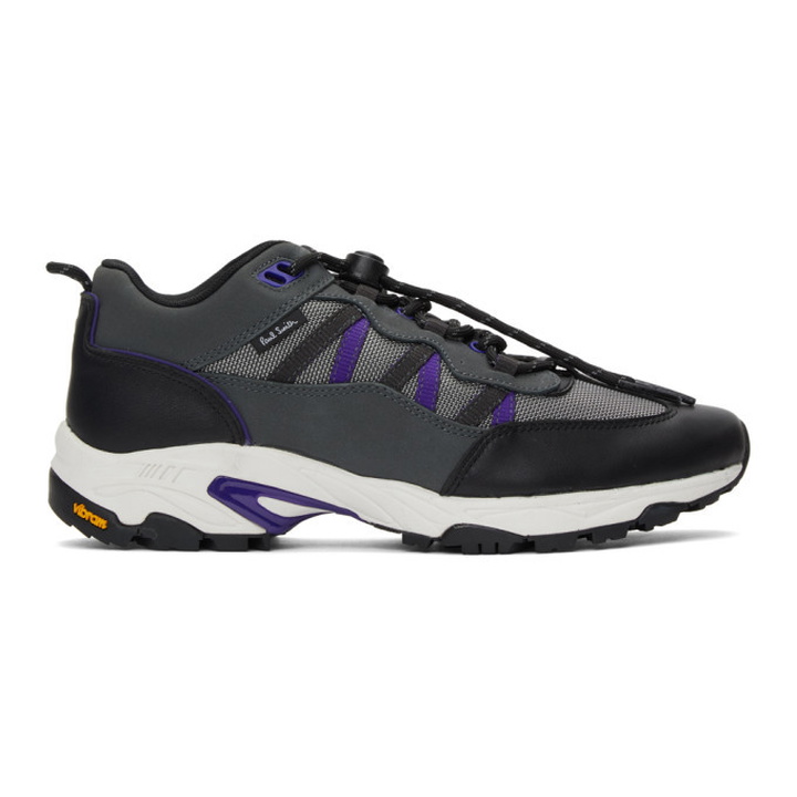 Photo: PS by Paul Smith Grey and Purple Roscoe Sneakers