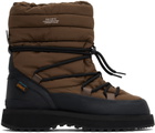 SUICOKE Brown BOWER-TRevab-HI-LACE Boots