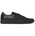 Givenchy - Urban Street Logo-Jacquard Leather Slip-On Sneakers - Black