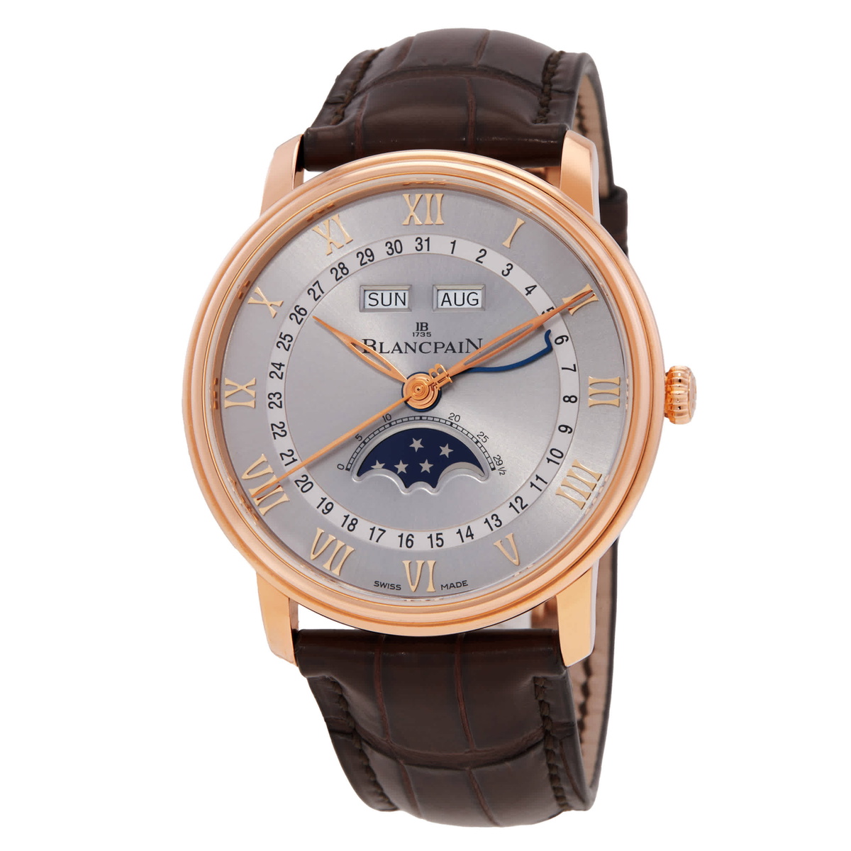 Blancpain Villeret 18kt Rose Gold Automatic Mens Watch 6654-3613-55B