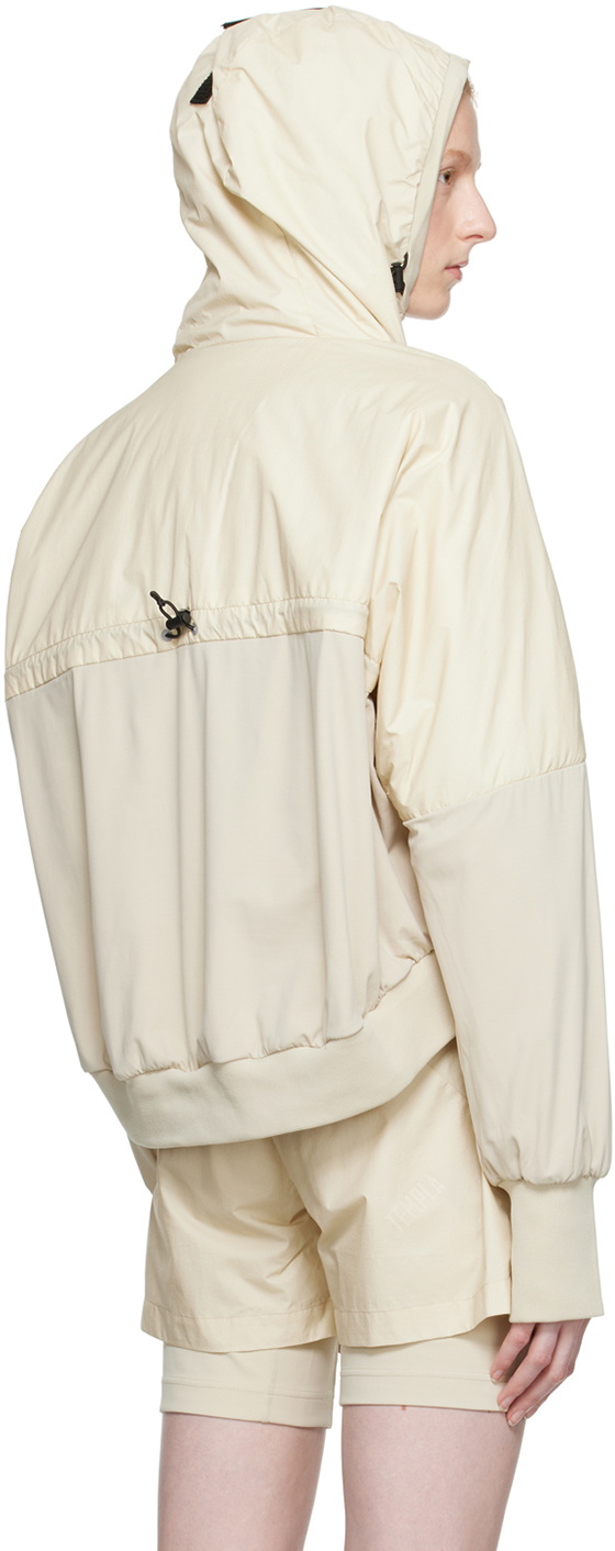 Templa Beige Paneled Hoodie