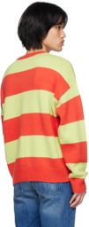 Acne Studios Red & Green Stripe Sweater