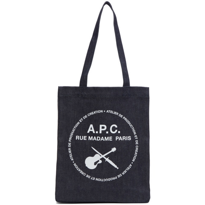 Photo: A.P.C. Indigo Guitar Poignard Tote