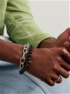Jil Sander - Sterling Silver Onyx Beaded Bracelet