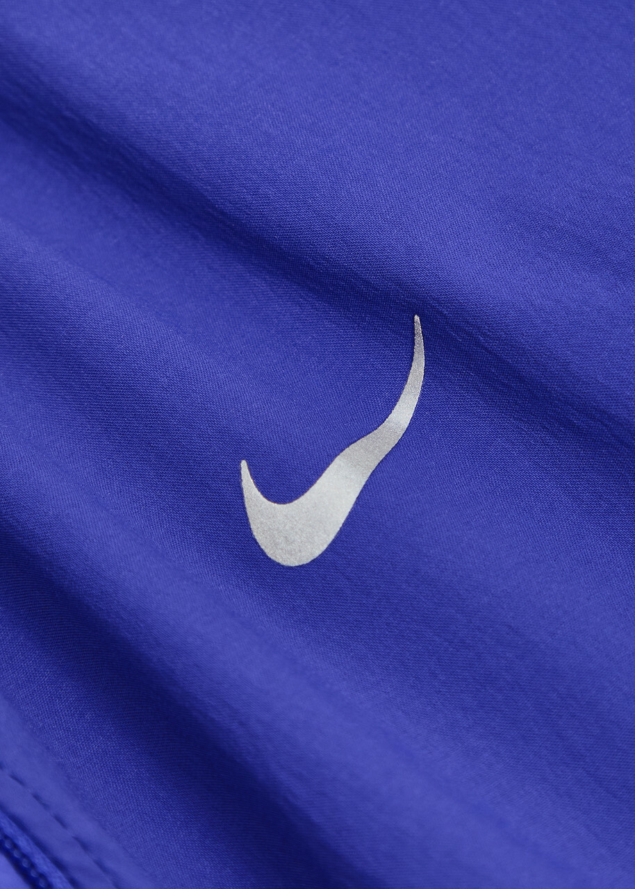 Nike Dri-fit Hooded Stretch-nylon Running Jacket Blue