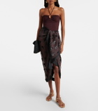 Tory Burch Paisley silk-blend beach cover-up