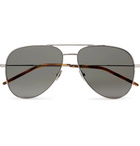 Saint Laurent - Classic 11 Aviator-Style Silver-Tone Metal Sunglasses - Men - Silver