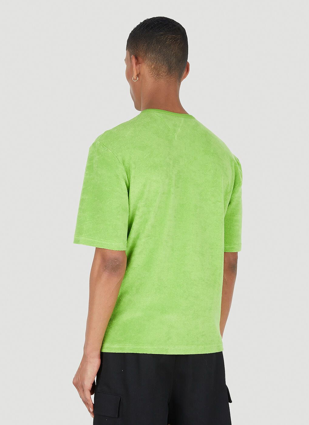 Towelling T-Shirt in Green Bottega Veneta