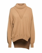 Manila Grace Womens Turtleneck Light brown