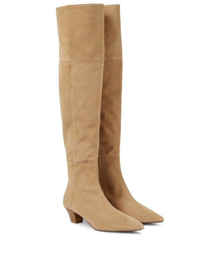 Photo: Aquazzura Gainsbourg 45 suede over-the-knee boots