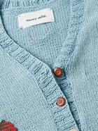 Story Mfg. - Twinsun Appliquéd Organic Cotton Cardigan - Blue