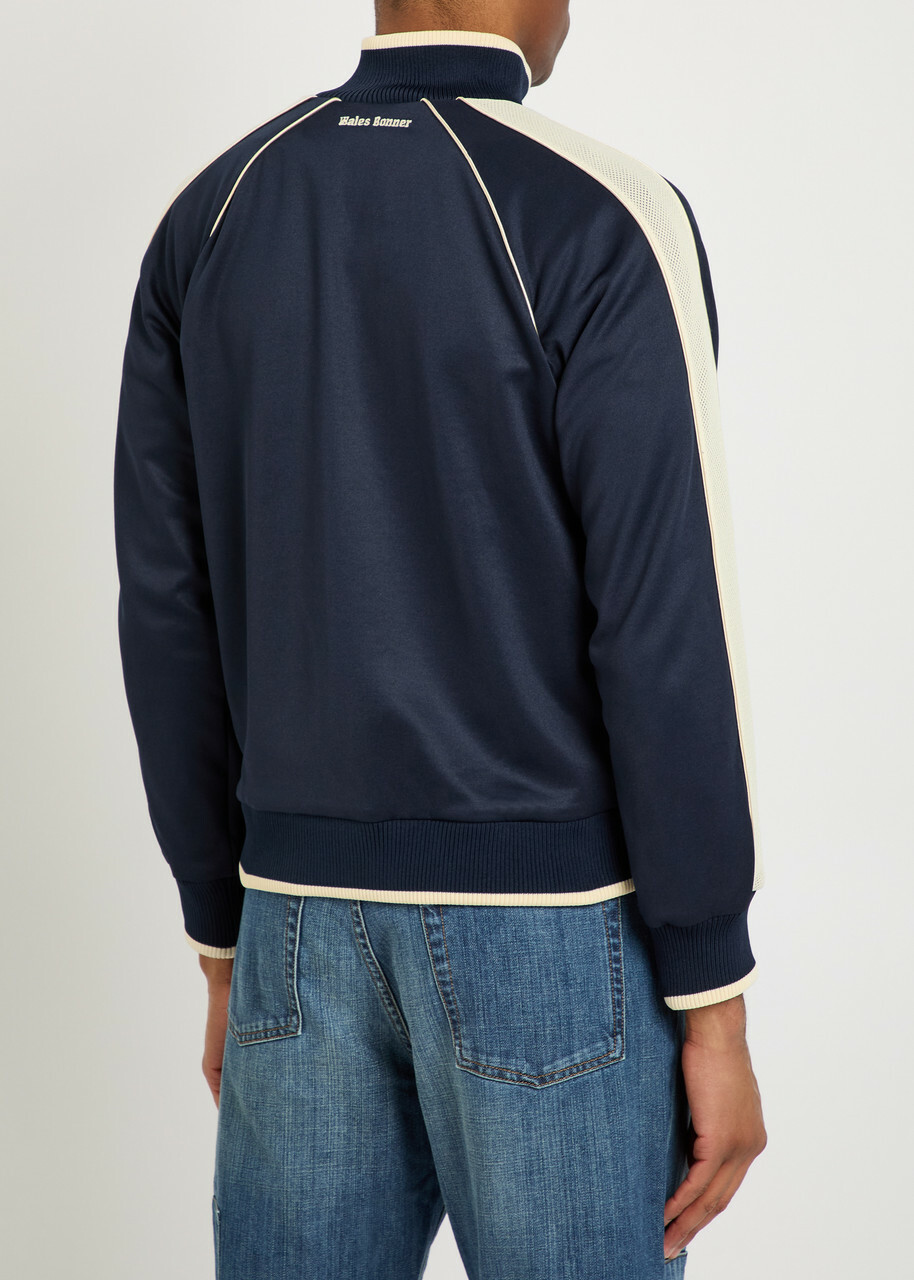 Wales Bonner Motion Logo-embroidered Jersey Track Jacket Navy