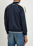 Wales Bonner Motion Logo-embroidered Jersey Track Jacket Navy