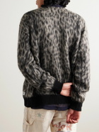 Wacko Maria - Leopard-Jacquard Cardigan - Gray