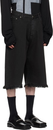 424 Black 'Big Daddy' Denim Shorts