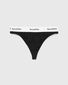 Sporty & Rich Serif Logo Thong Black - Womens - Panties