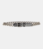 Alexander McQueen Chain-trimmed leather belt