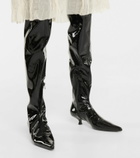 Khaite - Volos patent leather over-the-knee boots