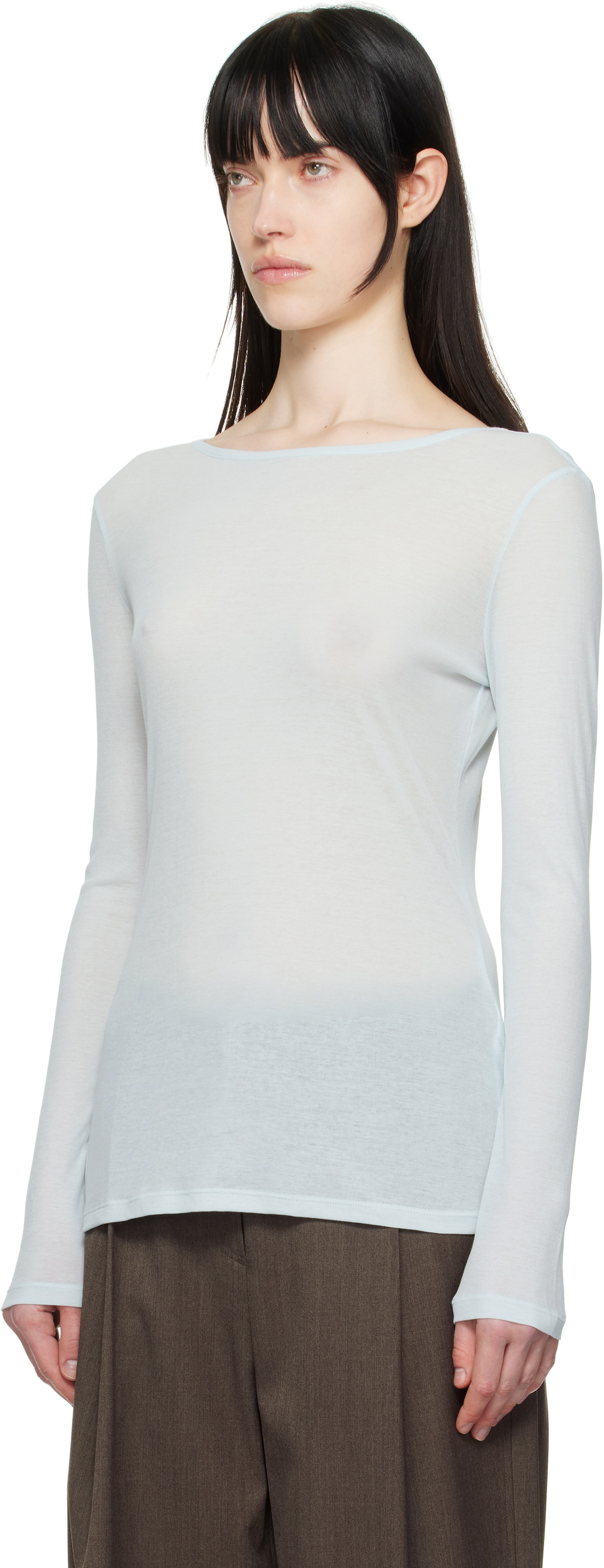 AMOMENTO Blue Round T-shirt