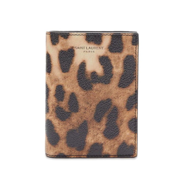 Photo: Saint Laurent Men's Card Wallet in Leopard